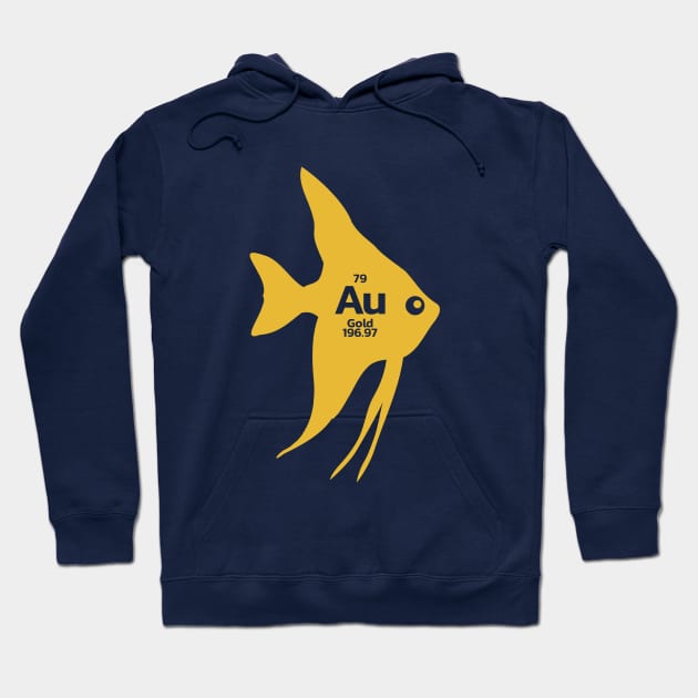 Au Gold Goldfish Periodic Element Funny Graphic T-Shirt Hoodie by RedYolk